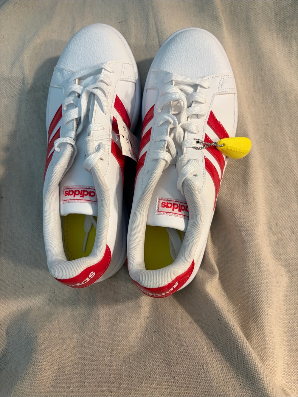 adidas White Sneakers with Red Three-Stripes - Picture 4 of 6